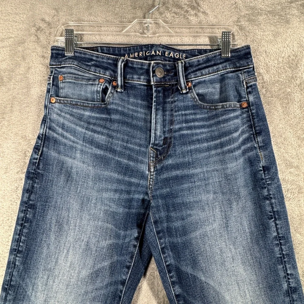 American Eagle Jeans Mens Athletic Straight‎ Airflex Temp Tech Blue Size 28x27